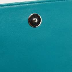 Pre Owned Chanel Green/Blue Plexiglass and Leather Boy Brick Flap Bag