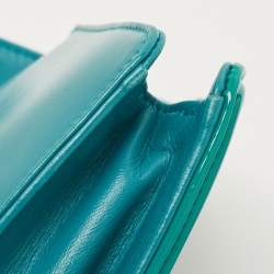 Pre Owned Chanel Green/Blue Plexiglass and Leather Boy Brick Flap Bag