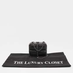Pre Owned Chanel Black Leather Chain Me Box Chain Clutch