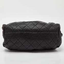 Pre Owned Chanel Black Quilted Leather Le Marais Bowler Bag