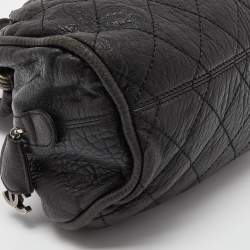 Pre Owned Chanel Black Quilted Leather Le Marais Bowler Bag