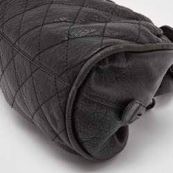Pre Owned Chanel Black Quilted Leather Le Marais Bowler Bag