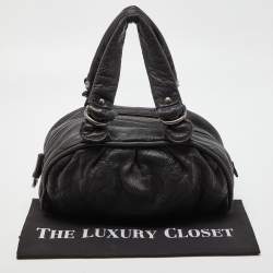 Pre Owned Chanel Black Quilted Leather Le Marais Bowler Bag