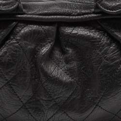 Pre Owned Chanel Black Quilted Leather Le Marais Bowler Bag