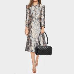 Pre Owned Chanel Black Quilted Leather Cambon Ligne Bowler Bag
