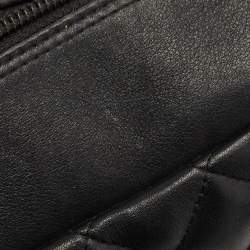 Pre Owned Chanel Black Quilted Leather Cambon Ligne Bowler Bag