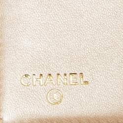 Chanel Black Camellia Leather CC Bifold Long Wallet