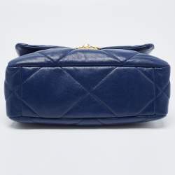 Chanel Blue Quilted Leather Medium 19 Flap Bag