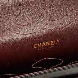 Pre Owned Chanel Black Quilted Leather Jumbo Classic Double Flap Bag