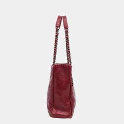 Pre Owned Chanel Red Small Caviar City Shopper