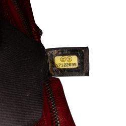 Pre Owned Chanel Red Small Caviar City Shopper