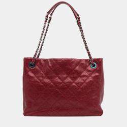 Pre Owned Chanel Red Small Caviar City Shopper