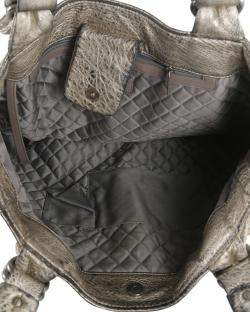 Pre Owned Chanel Metallic Grey Quilted Leather CC Le Marais Tote Bag