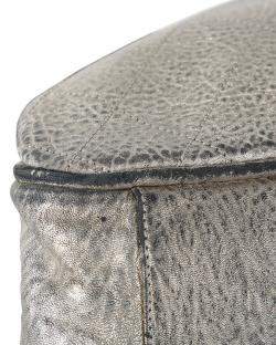 Pre Owned Chanel Metallic Grey Quilted Leather CC Le Marais Tote Bag