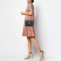 Pre Owned Chanel Black Spiral Quilted Satin Vintage CC Flap Bag