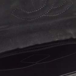 Pre Owned Chanel Black Spiral Quilted Satin Vintage CC Flap Bag