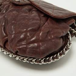 Chanel Brown Quilted Leather Chain Around Shoulder Bag