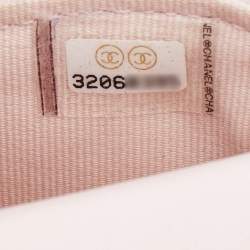 Chanel Light Pink Quilted Leather Mini Chain Around Flap Wallet Bag