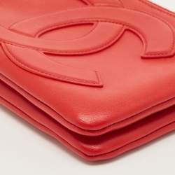 Pre Owned Chanel Red Leather CC Mania Waist Bag