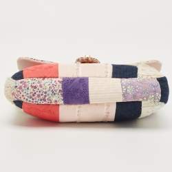 Pre Owned Chanel Multicolor Mix Fabric Limited Edition Patchwork Classic Flap Bag