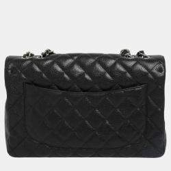 Chanel Black Caviar Quilted Maxi Single Flap Bag