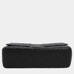 Chanel Black Caviar Quilted Maxi Single Flap Bag