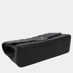 Chanel Black Caviar Quilted Maxi Single Flap Bag