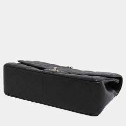 Chanel Black Caviar Quilted Maxi Single Flap Bag