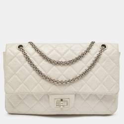 Chanel Ivory/gold Python Bag