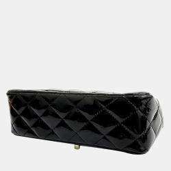 Chanel Black Patent Leather Rectangular Mini Flap Shoulder Bag