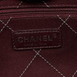 Pre Owned Chanel Grey/black Quilted Caviar Leather Fever Shopper Tote