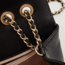 Pre Owned Chanel Black Quilted Caviar Leather Small CC Filigree Flap Bag