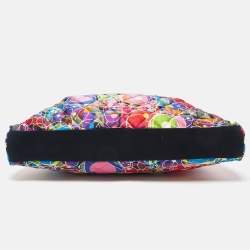 Pre Owned Chanel Multicolor Quilted Printed Satin Kaleidoscope Tote