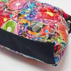 Pre Owned Chanel Multicolor Quilted Printed Satin Kaleidoscope Tote