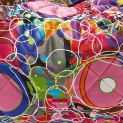 Pre Owned Chanel Multicolor Quilted Printed Satin Kaleidoscope Tote