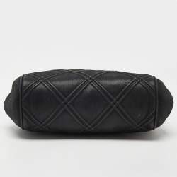 Chanel Black Quilted Shimmering Leather Timeless Chain Clutch