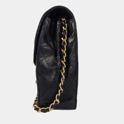 Pre Owned Chanel Classic Timeless in Black Matelassé leather shoulder bag