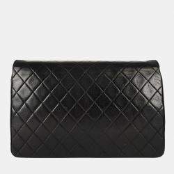 Pre Owned Chanel Classic Timeless in Black Matelassé leather shoulder bag