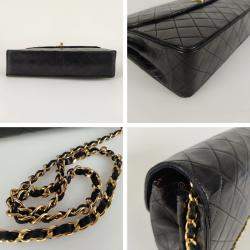 Pre Owned Chanel Classic Timeless in Black Matelassé leather shoulder bag