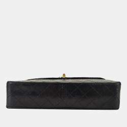Pre Owned Chanel Classic Timeless in Black Matelassé leather shoulder bag