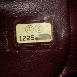 Pre Owned Chanel Red Quilted Patent Leather Mini Square Classic Flap Bag