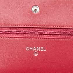 Pre Owned Chanel Pink Quilted Leather WOC Bag