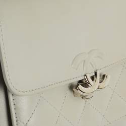 Pre Owned Chanel Grey Quilted Leather Urban Companion Bag