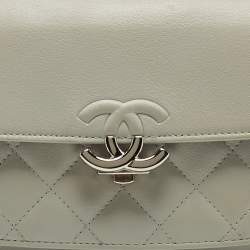 Pre Owned Chanel Grey Quilted Leather Urban Companion Bag
