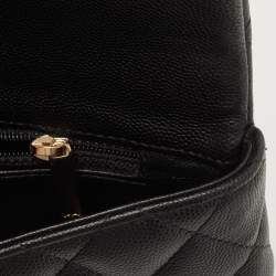 Chanel Black Quilted Caviar Leather CC Flap Clutch