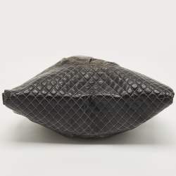 Pre Owned Chanel Black/Grey Quilted Patent Leather Melrose Degrade Cabas Tote