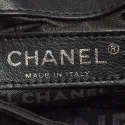 Chanel Black Choco Quilted Satin Extra Mini Lipstick Charm Bag