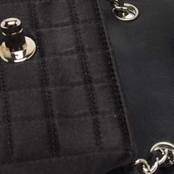 Chanel Black Choco Quilted Satin Extra Mini Lipstick Charm Bag