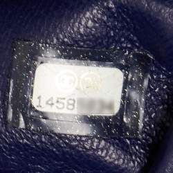 Pre Owned Chanel Blue Quilted Patent Leather Reissue 2.55 Classic 226 Flap Bag
