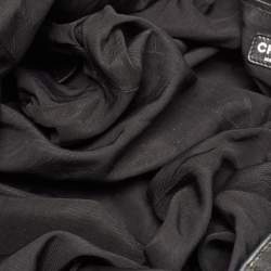 Pre Owned Chanel Black Iridescent Leather and Fabric CC Coco Cabas Hobo